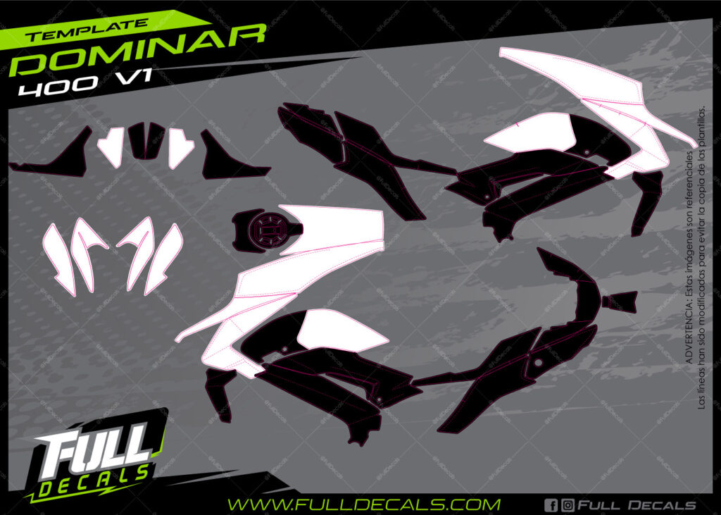 DOMINAR 250 400 V1 PLANTILLA PRO FULL DECALS