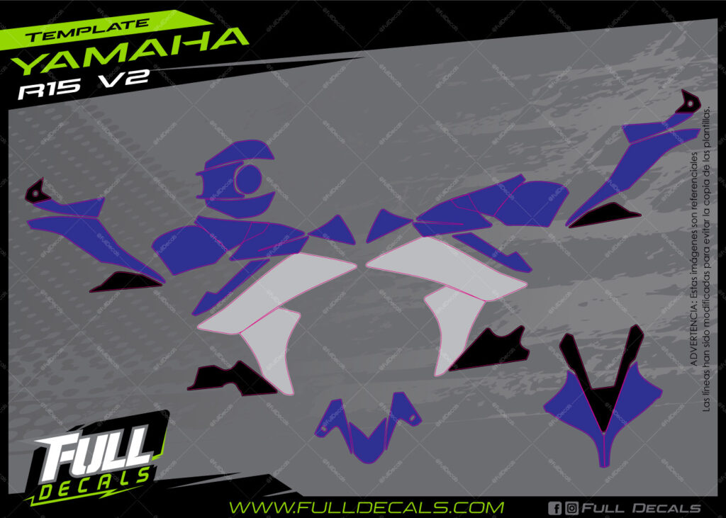 Yamaha R V Plantilla Basica Full Decals