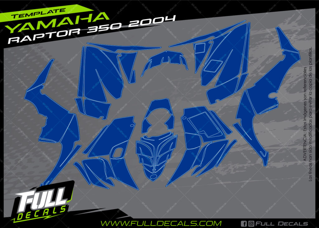 YAMAHA RAPTOR 350 2004 PLANTILLA BASICA FULL DECALS