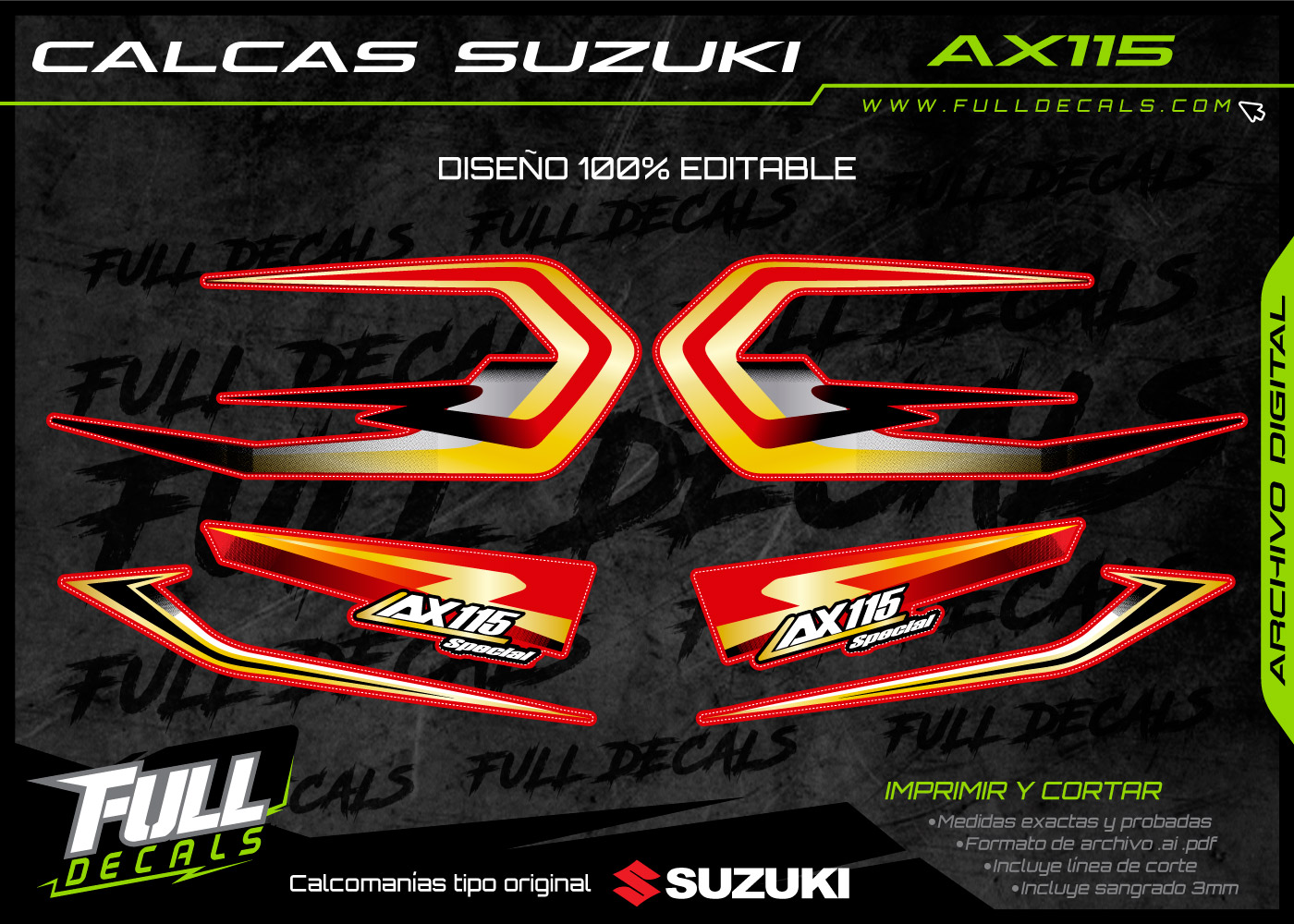 Calcas suzuki ax115 TIPO RX