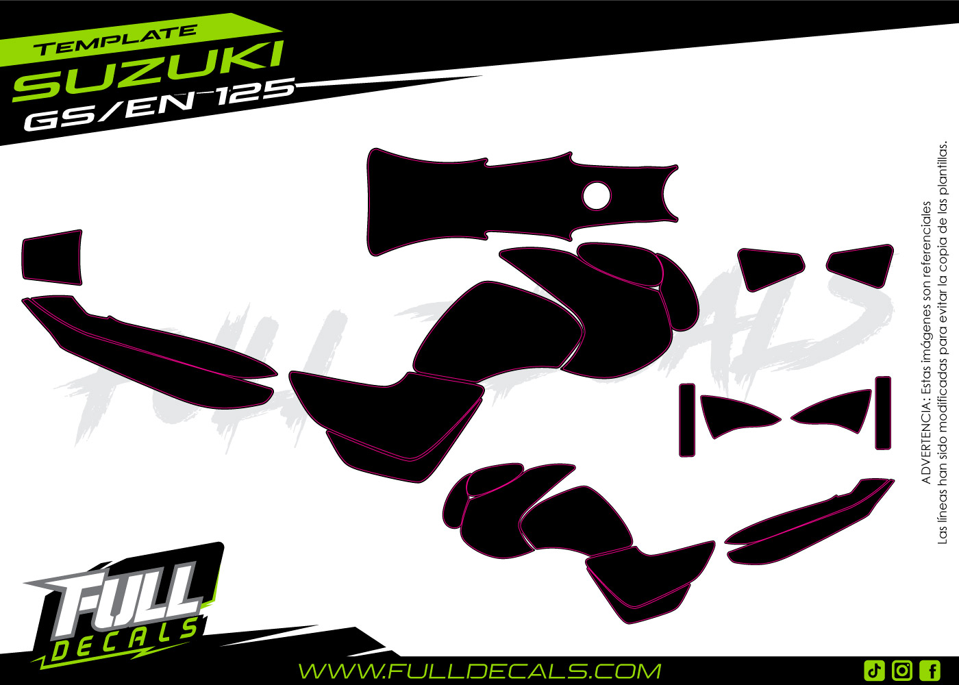 Plantilla suzuki GS EN 125 FULL DECALS