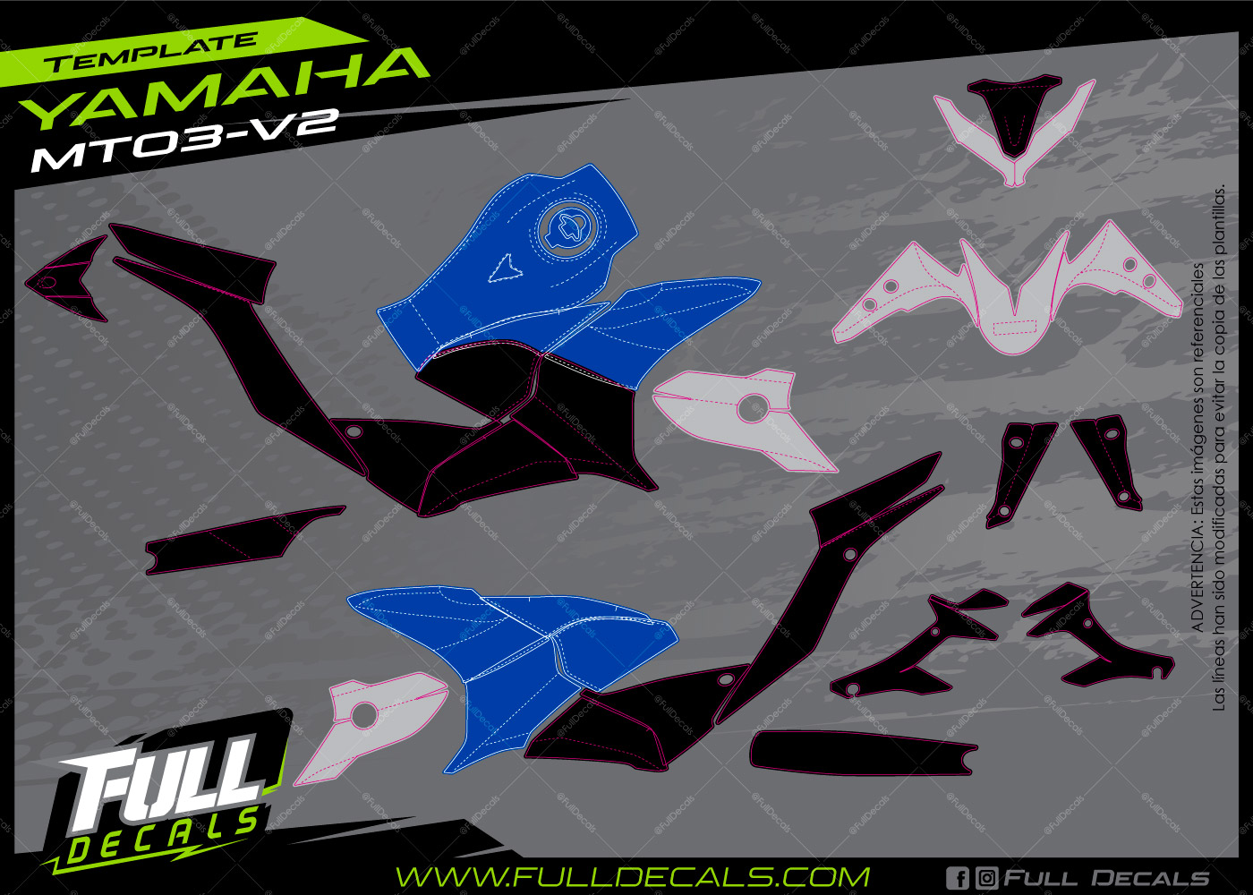 Plantilla Yamaha MT03 V2 ABS