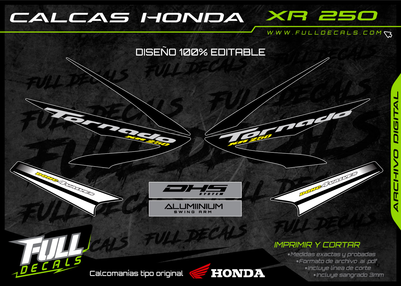 Calcas HONDA XR 250 2012