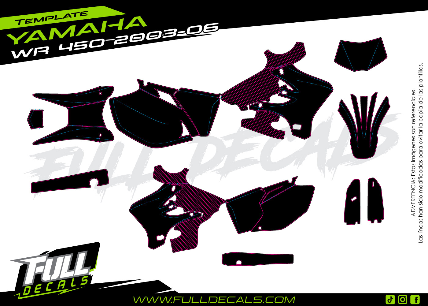 Yamaha WR 450 2003 2006 PLANTILLA PRO