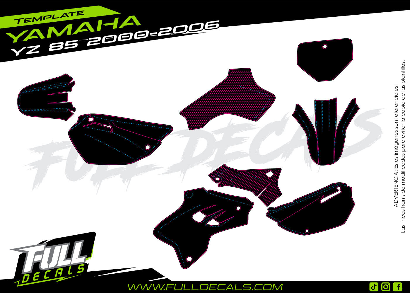 Yamaha YZ 85 2000 2006 Plantilla PRO