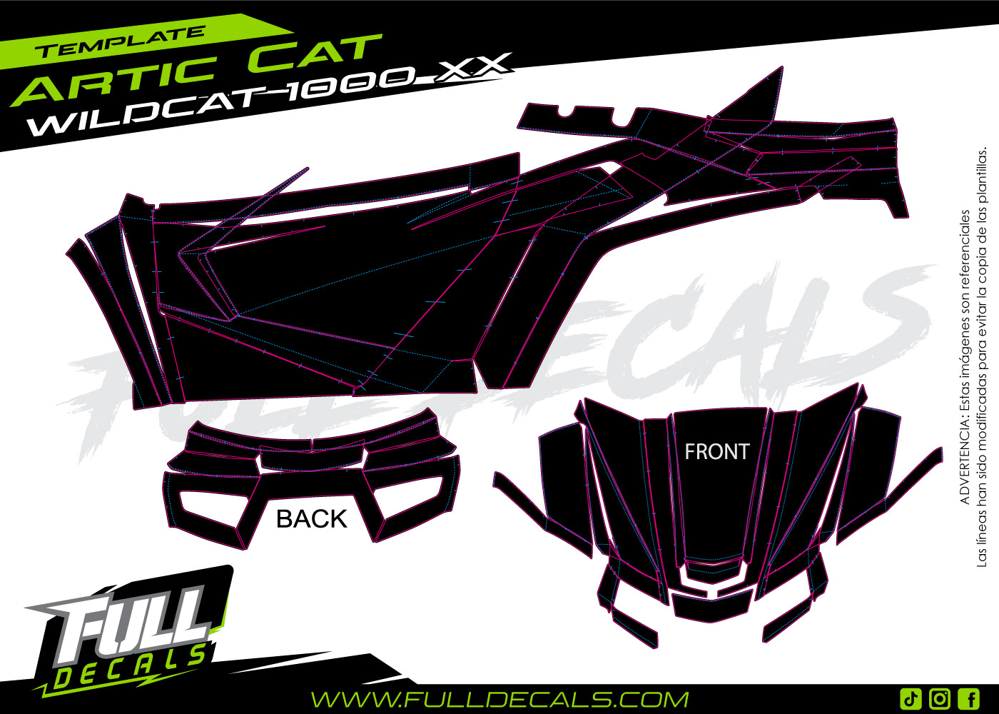 Artic Cat Wildcat 1000 XX Plantilla